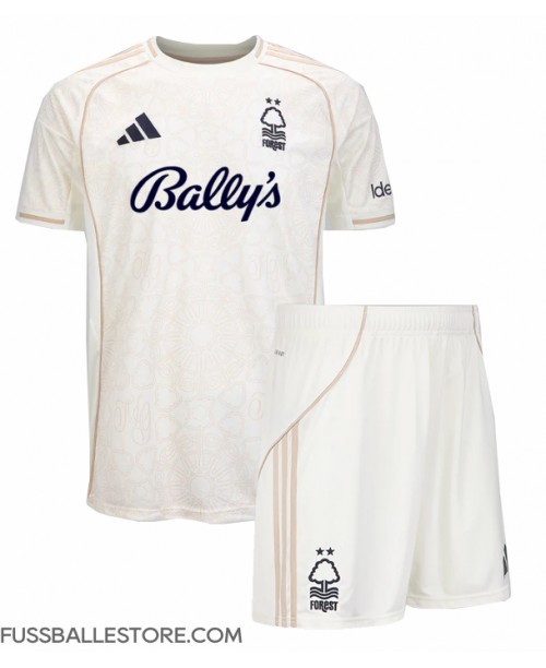 Günstige Nottingham Forest Morgan Gibbs-White #10 Auswärts Trikotsatzt Kinder 2025-26 Kurzarm (+ Kurze Hosen)